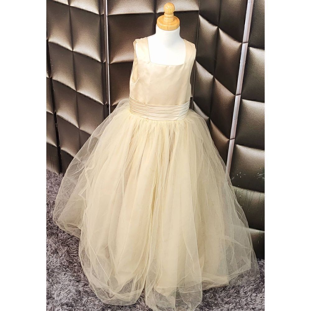 Gold flowergirl dress  - Picture 6 of 8